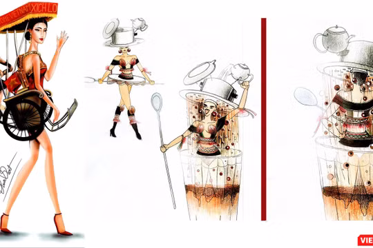 Nhiều ý tưởng lạ được đưa vào trang phục cho Hoàng Thùy tại Miss Universe 2019