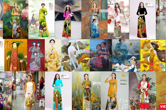 Tin vui cho giới mỹ thuật là nhiều công ty đã lên tiếng xin lỗi vụ "đạo" tranh lên áo dài 