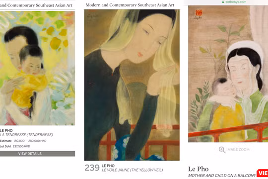 Các bức tranh đề tên danh họa Lê Phổ bán ra ồ ạt với tỷ lệ giao dịch thành công rất cao 