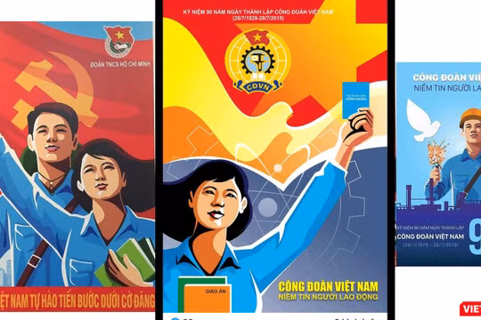 Bức tranh nguyên gốc “Thanh niên tự hào tiến bước dưới cờ Đảng” đã xuất hiện trong 7 bức tranh sao chép.