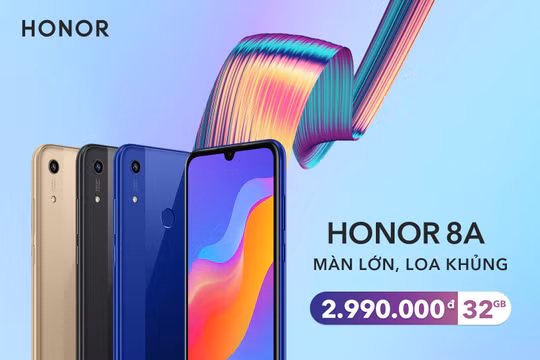 điện thoại thông minh Honor 8A vừa giới thiệu phân khúc phổ thông 