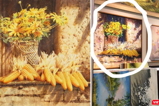 Bức tranh của họa sĩ Bùi Duy Khánh bị Lân Vũ Gallery sao chép 