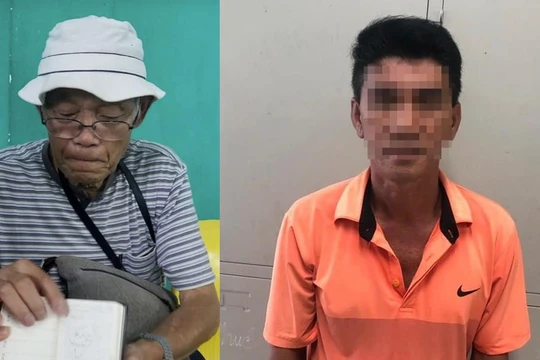 Du khách Nhật (cụ Oki) bên trái ảnh và người lái xích lô đã "chặt chém" 2,9 triệu đồng một cuốc xích lô 5 phút 