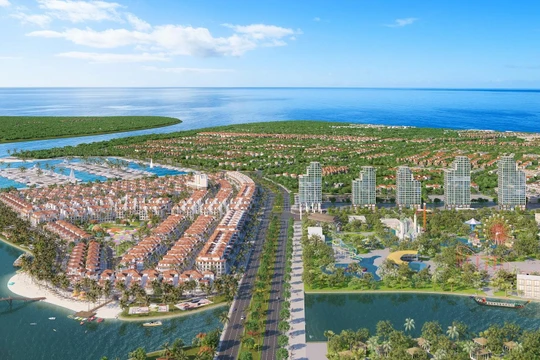 Dòng sông Đơ tại Sầm Sơn sẽ được hồi sinh để hình thành khu đô thị sinh thái nghỉ dưỡng đẳng cấp ven sông (phối cảnh minh họa).