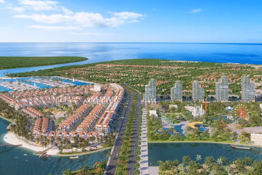 Dòng sông Đơ tại Sầm Sơn sẽ được hồi sinh để hình thành khu đô thị sinh thái nghỉ dưỡng đẳng cấp ven sông (phối cảnh minh họa).