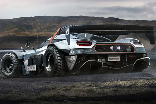 Koenigsegg One:1 phiên bản…off-road (ảnh Top Gear)