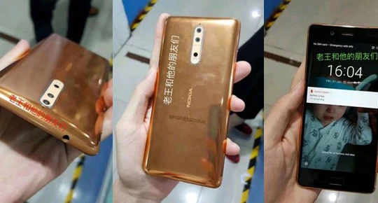 Nokia 8 màu đồng gold copper