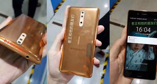 Nokia 8 màu đồng gold copper