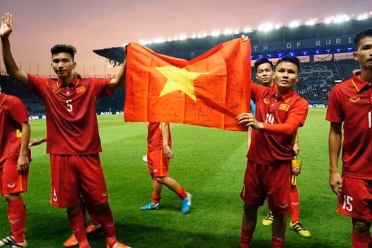 Chiến tích của U23 Việt Nam đứng đầu diễn đàn bóng đá lớn nhất thế giới. Ảnh: TTXVN