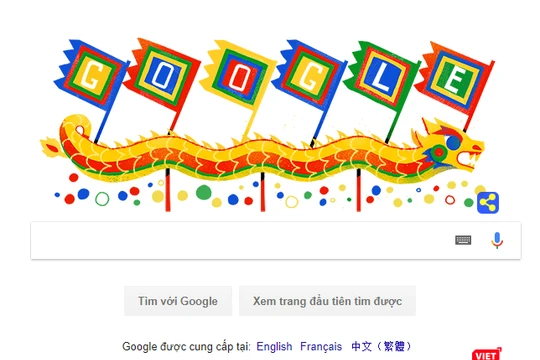 Hôm nay,cả thế giới sẽ ngắm thuyền rồng Việt Nam trước khi thực hiện thao tác tìm kiếm trên Google.