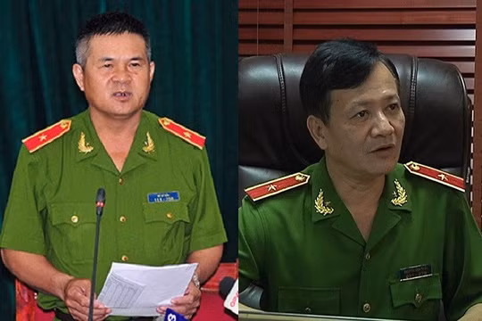 Thiếu tướng Hồ Sỹ Tiến và Thiếu tướng Nguyễn Anh Tuấn được biết đến với các thành tích phá án nhanh. Ảnh: Bộ Công an.