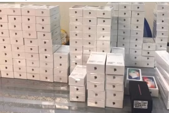 Lô hơn 250 chiếc điện thoại iPhone mới bị Hải quan Tân Sơn Nhất bắt giữ. Ảnh: Hải quan TPHCM.