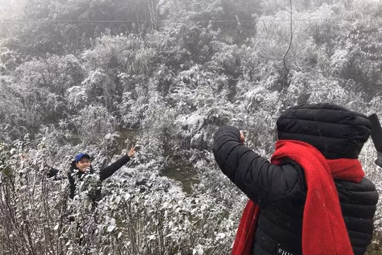 Hình ảnh được ghi lại tại Sapa sáng nay.