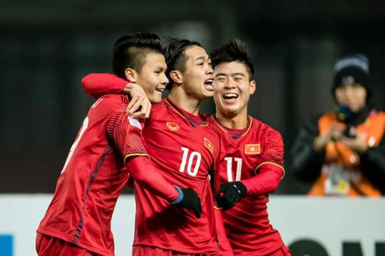 Được biết, U23 Việt Nam nhận được số tiền thưởng sau thành tích giành ngôi Á quân AFC Cup 2018 là hơn 23,6 tỷ đồng. Ảnh: VFF.