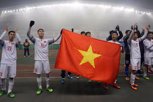 U23 Việt Nam đã làm nên chiến công lịch sử ở giải U23 châu Á. Ảnh: LĐBĐ VN