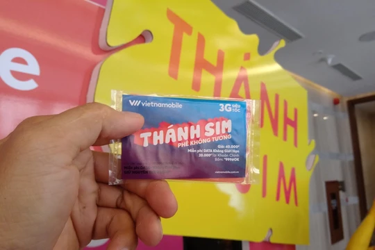 Thánh Sim là bộ hòa mạng lần đầu tiên được giới thiệu tại Việt Nam, cho phép người dùng thỏa thích truy cập mạng mà không cần lo nghĩ về dung lượng. Ảnh: VNM