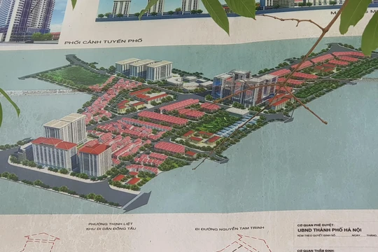 Phối cảnh dự án Trũng Kênh đối diện UBND Quận Hoàng Mai, Hà Nội
