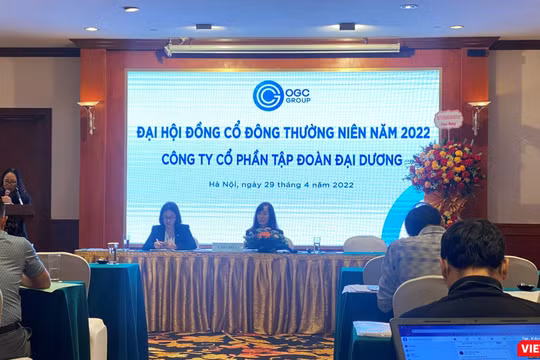 Tân Chủ tịch HĐQT Lê Thị Việt Nga làm chủ tọa Đại hội đồng cổ đông thường niên năm 2022 của CTCP Tập đoàn Đại Dương (Mã CK: OGC)