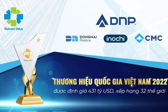 DNP Holdings nhận 3 giải thưởng thương hiệu quốc gia Việt Nam 2022
