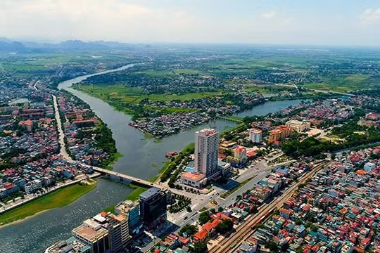 Thành phố Phủ Lý nhìn từ trên cao (Nguồn: Internet)