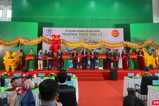 Lễ khánh thành và bàn giao Trường THCS Văn Lý tại Hà Nam của Trungnam Group