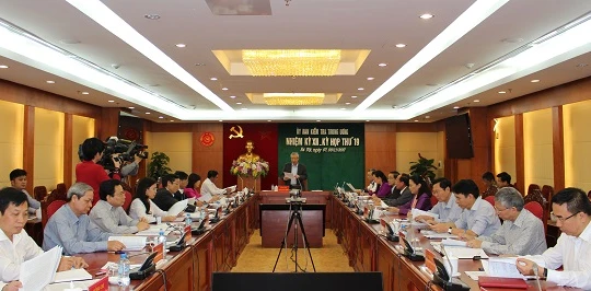 Ủy ban Kiểm tra Trung ương họp kỳ thứ 19. Ảnh: UBKTTƯ