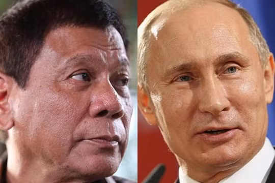 Tổng thống Philippines Duterte và Tổng thống Nga Putin.