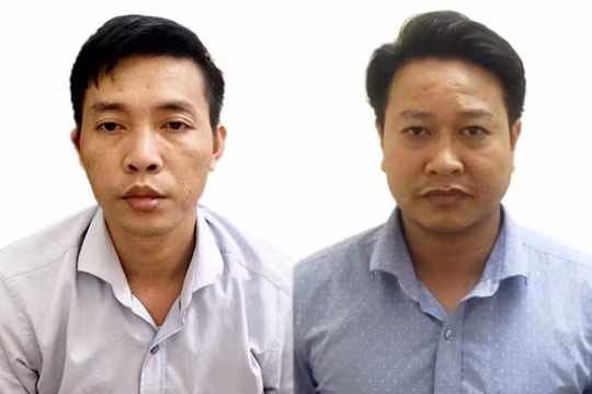 Hai bị can Đỗ Mạnh Tuấn (trái) và Nguyễn Khắc Tuấn. Ảnh: Bộ Công an. 