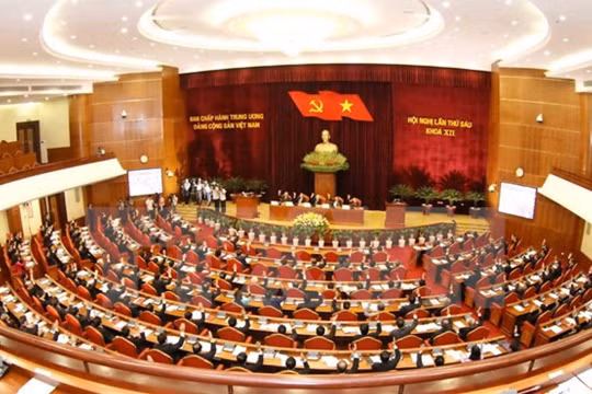 Toàn cảnh hội nghị Trung Ương 6. Ảnh TTXVN.