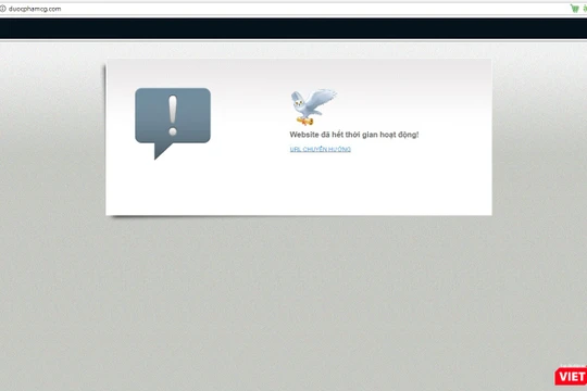 Sau khi bị xử phạt, website vi phạm của Công ty CP XNK Thiết bị Y tế Sao Việt đã dừng hoạt động