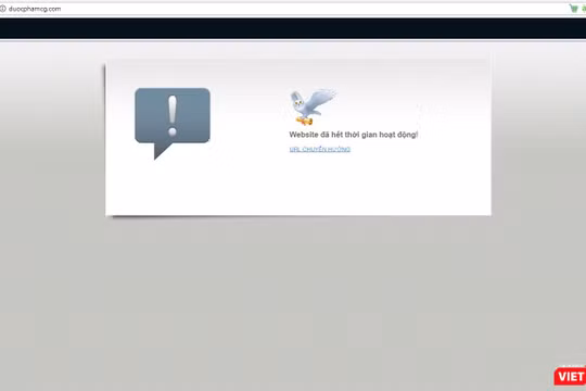 Sau khi bị xử phạt, website vi phạm của Công ty CP XNK Thiết bị Y tế Sao Việt đã dừng hoạt động