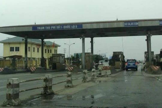 Trạm thu phí quốc lộ 5 thuộc xã Lê Thiện, huyện An Dương, Hải Phòng