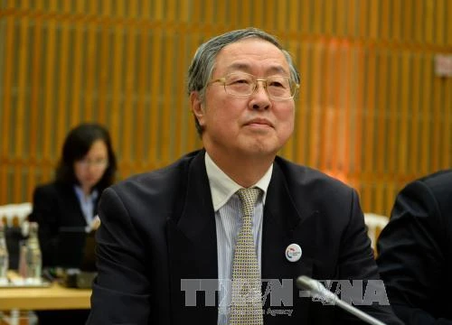 Thống đốc PBoC Chu Tiểu Xuyên trong một hội nghị ở thủ đô Paris, Pháp ngày 31/3. Ảnh: AFP/TTXVN