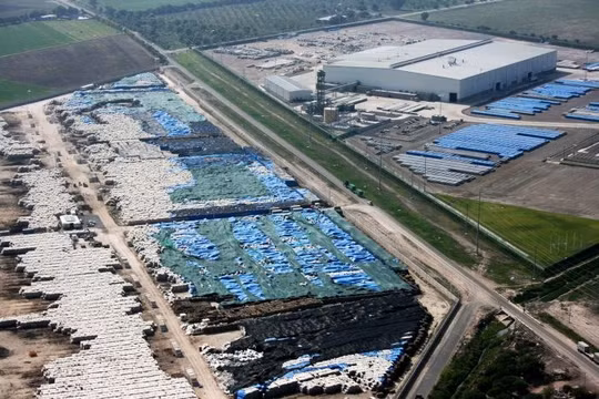 Kho nhôm 500.000 tấn của Công ty Nhôm Toàn cầu Việt Nam tại Bà Rịa - Vũng Tàu. Nguồn: Internet