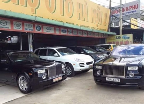 Rolls-Royce Phantom biển "tứ quý 3" của nữ đại gia Diệu Hiền được trưng tại chợ ô tô cũ khiến dân mạng bất ngờ. Ảnh: Facebook.