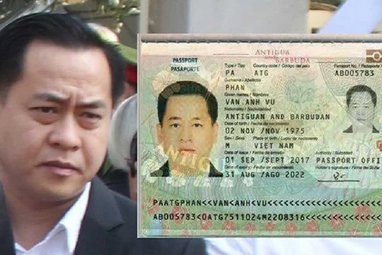 Vũ "nhôm" bị bắt tại nước ngoài do sử dụng hộ chiếu giả. Ảnh: Bộ Công an