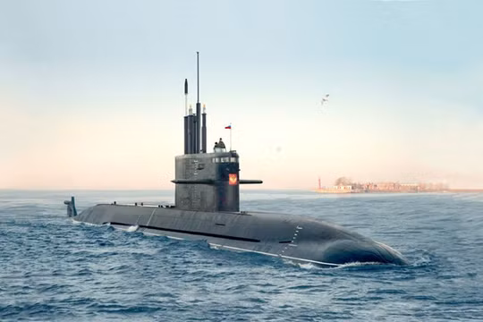 Tàu ngầm lớp Lada đầu tiên của Nga, chiếc Saint Petersburg - Ảnh: Nhà máy Admiralty