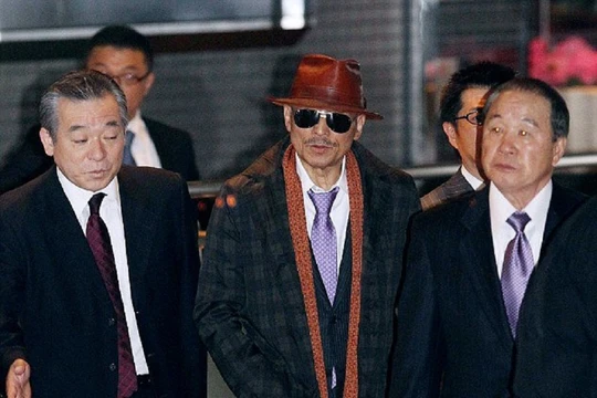 "Bố già" Shinobu Tsukasa, hay còn gọi là Kenichi Shinoda - thủ lĩnh băng mafia lớn nhất Nhật Bản - Ảnh: AFP