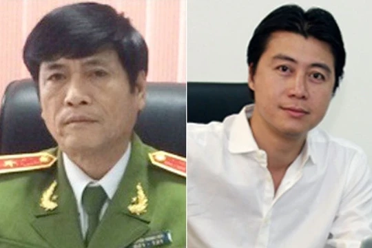 Cựu Thiếu tướng Nguyễn Thanh Hóa và Cựu Chủ tịch HĐQT VTC Online Phan Sào Nam - hai bị can trong vụ án. Ảnh: CAND