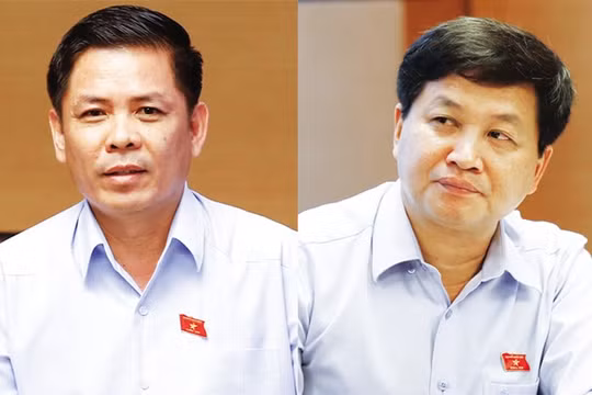 Ông Nguyễn Văn Thể (trái) và ông Lê Minh Khái. Ảnh: Như Ý/Tiền phong 