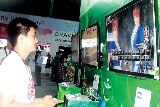 Triển lãm điện máy Sony. Ảnh: QUỐC HÙNG