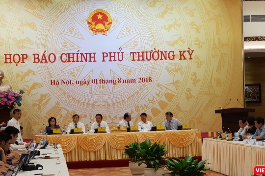 Họp báo Chính phủ thường kỳ ngày 1/8/2018