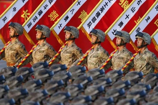 Quân đội Trung Quốc trong cuộc duyệt binh ngày 3.9.