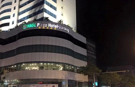 Hiện trường vụ rơi thang máy tại khách sạn Hoàng Anh Gia Lai. ảnh (FB Vu Ha Minh Thang)