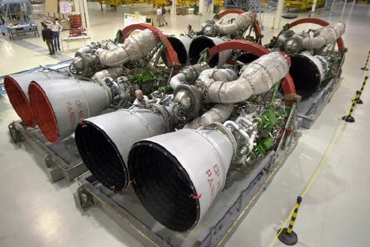 Động cơ tên lửa RD-180 của Nga.