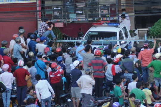 Hiện trường vụ cướp - Ảnh: A. LỘC