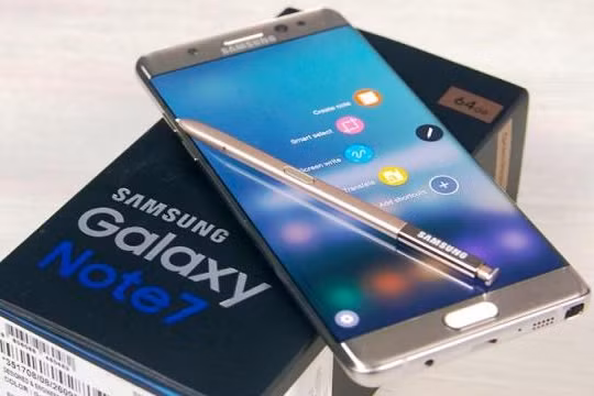 Điện thoại Sam Sung Galaxy Note 7. (Ảnh: T.H/Vietnam+)