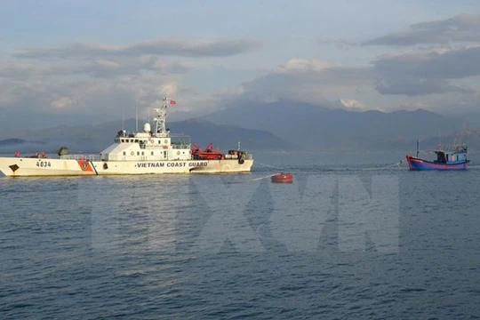 Tàu cảnh sát biển Việt Nam. (Ảnh: Đỗ Trưởng/TTXVN)
