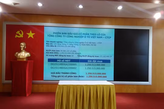 Vinamotor chính thức sang tên chủ mới với giá cao hơn giá chào...2 triệu đồng