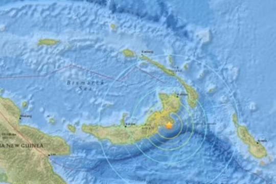 Động đất 7,5 độ Richter ở Papua New Guinea, cảnh báo sóng thần